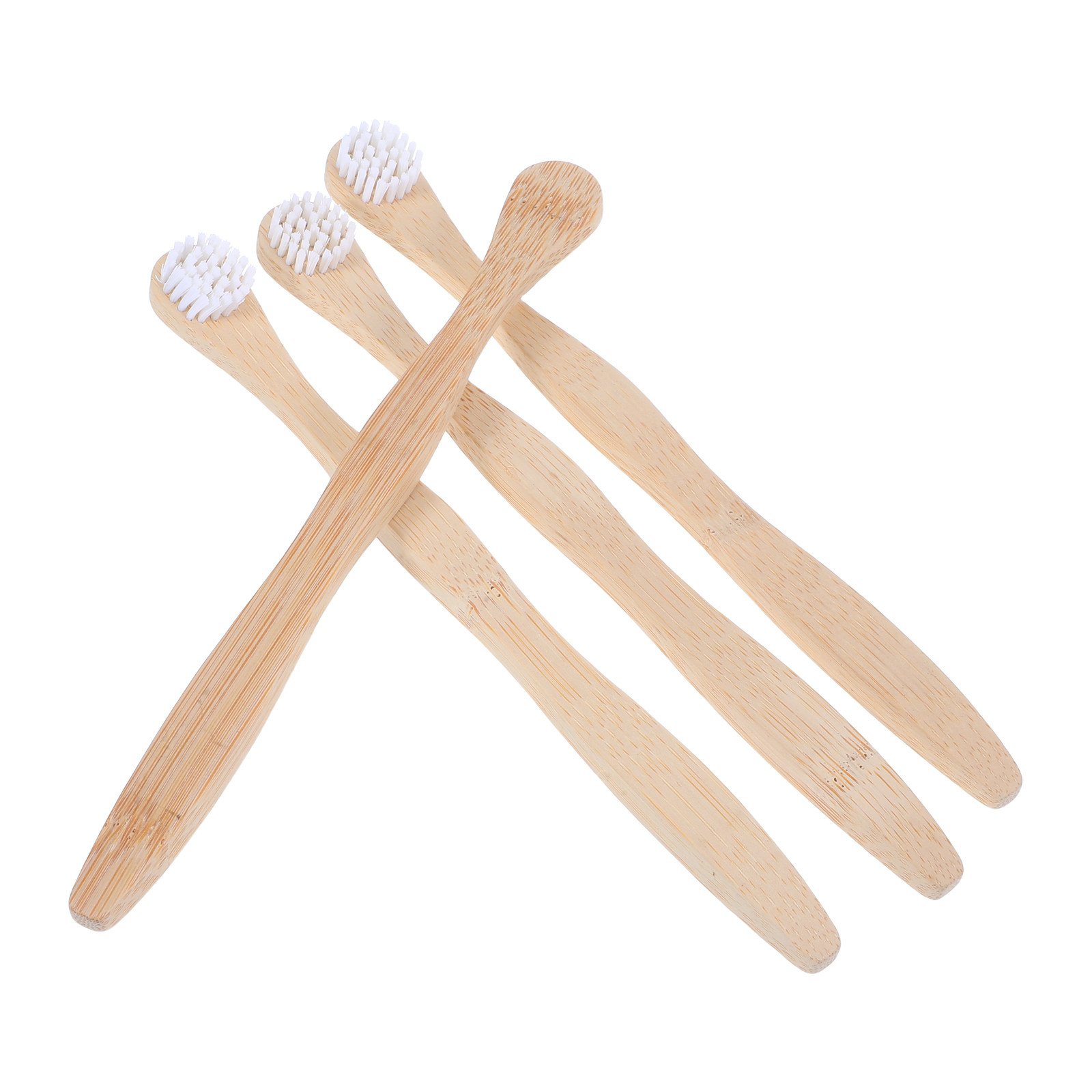 Bamboo Toothbrush - مجموعة من 4 قطع لتنظيف اللسان