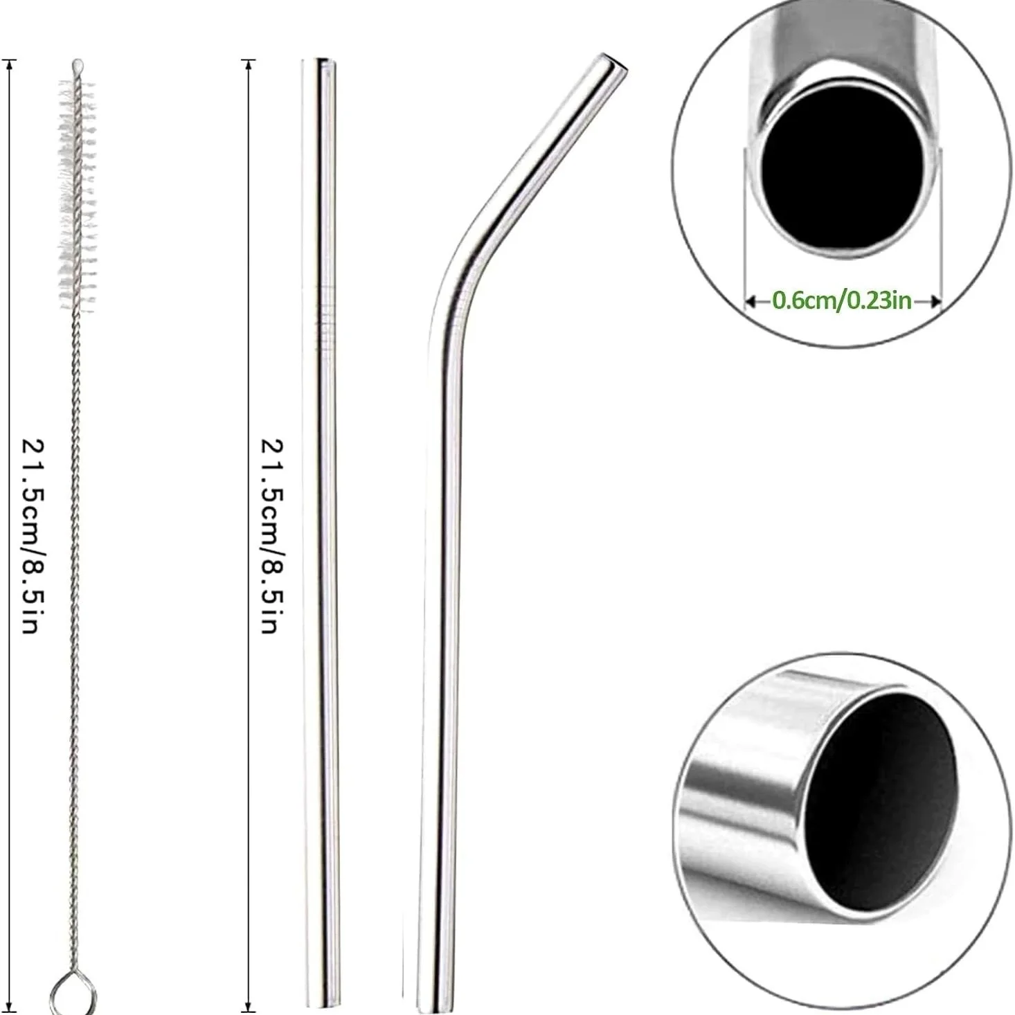 100 قطعة من قش الفولاذ المقاوم - مراجعة Reusable Straw وسعره