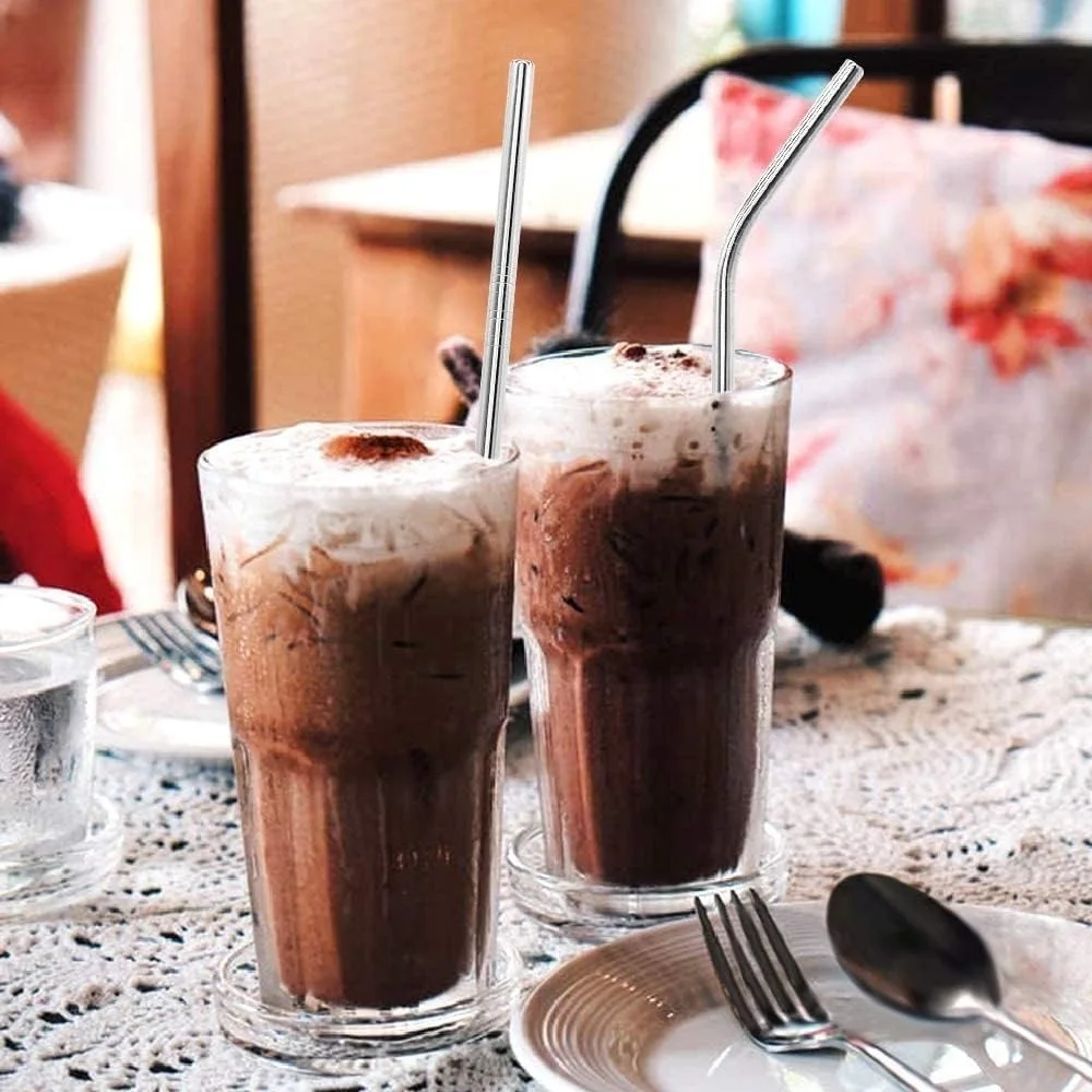 100 قطعة من قش الفولاذ المقاوم - مراجعة Reusable Straw وسعره