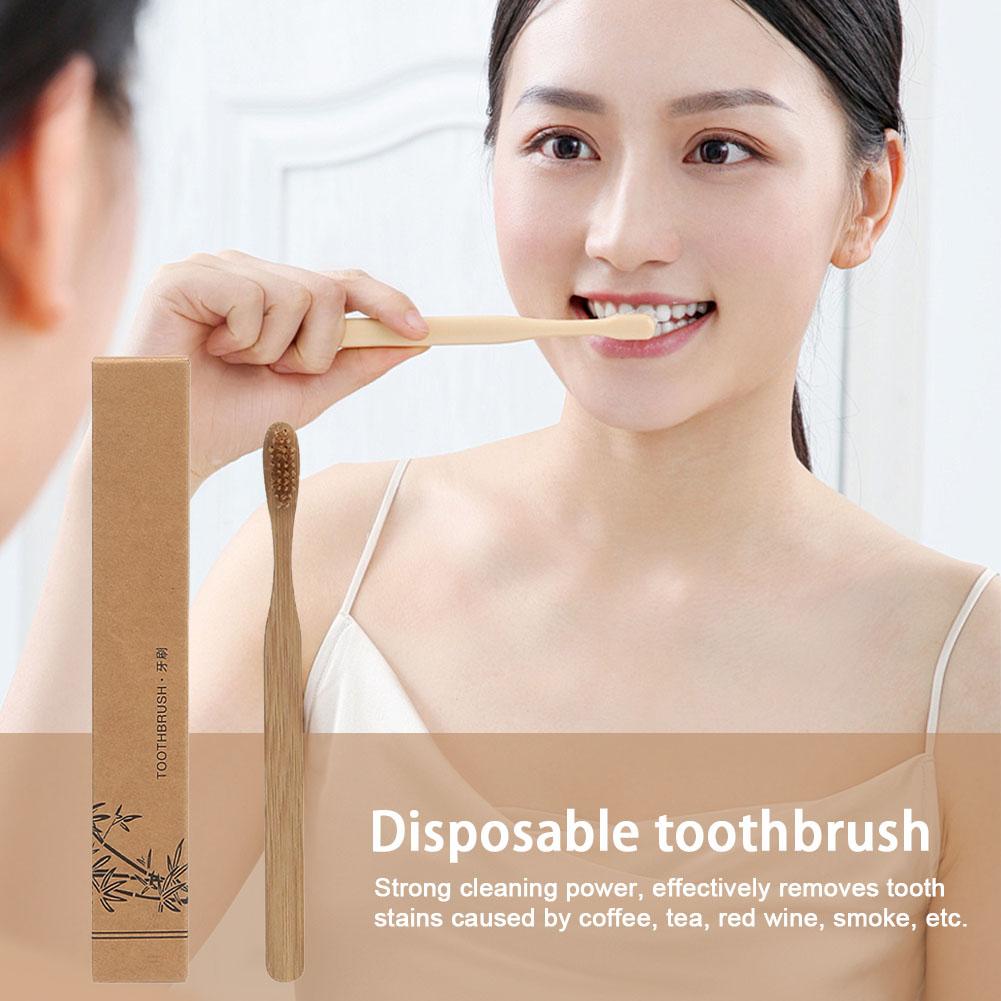 1-100 قطعة فرشاة أسنان خشبية ي - مراجعة Bamboo Toothbrush وسعره