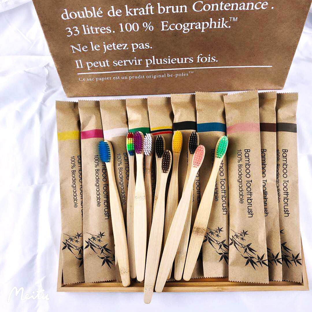 فرشاة أسنان من الخيزران بألوان - مراجعة Bamboo Toothbrush وسعره