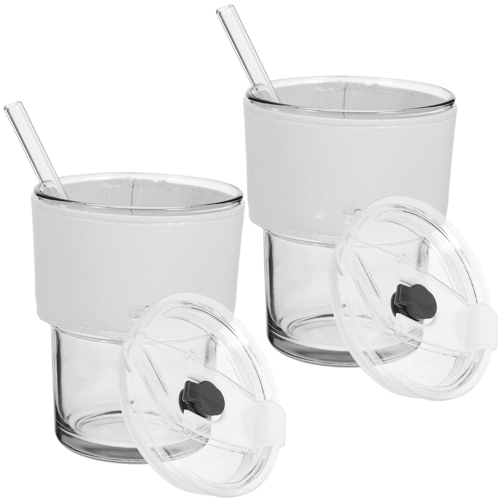 طقم زجاجات عصير زجاجية مكون من - مراجعة Reusable Straw وسعره