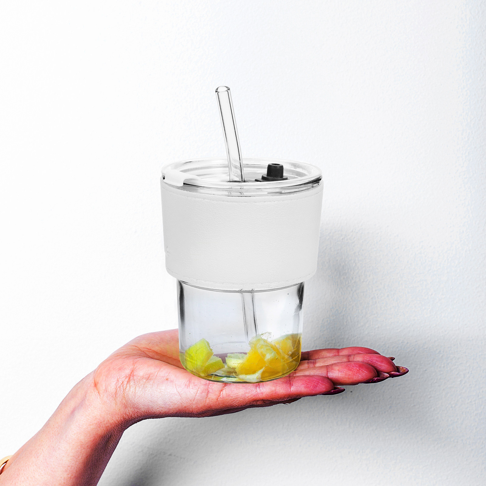 طقم زجاجات عصير زجاجية مكون من - مراجعة Reusable Straw وسعره