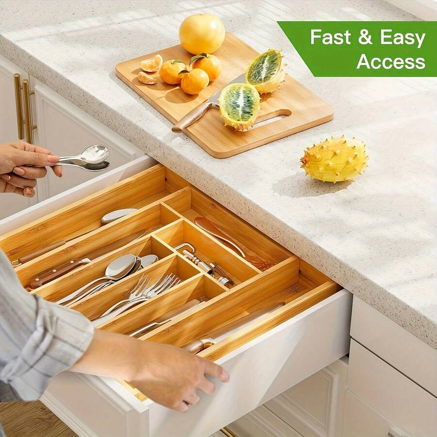 منظم أدراج من الخيزران، قابل ل - مراجعة Bamboo Cutlery وسعره
